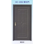 內玄關壓花門HC-1002 , 大亞金屬工程有限公司