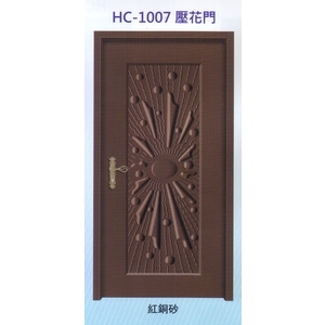 內玄關壓花門HC-1007,大亞金屬工程有限公司