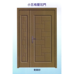 小五格內玄關壓花門,大亞金屬工程有限公司