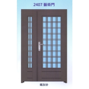 外玄關扁鋼花藝術門2407,大亞金屬工程有限公司