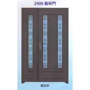 外玄關扁鋼花藝術門2406,大亞金屬工程有限公司