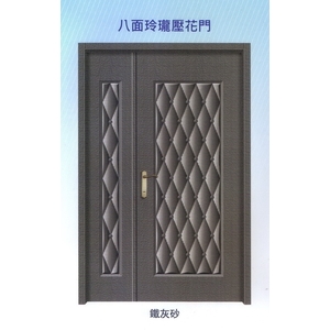八面玲瓏內玄關壓花門,大亞金屬工程有限公司