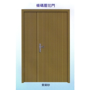 條碼內玄關壓花門,大亞金屬工程有限公司