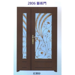 外玄關雙發門花藝術門2806,大亞金屬工程有限公司