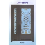 外玄關雙發門花藝術門2807 , 大亞金屬工程有限公司