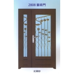 外玄關雙發門花藝術門2808 , 大亞金屬工程有限公司