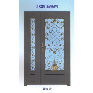 外玄關雙發門花藝術門2809,大亞金屬工程有限公司