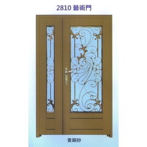 外玄關雙發門花藝術門2810,大亞金屬工程有限公司