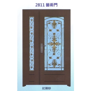 外玄關雙發門花藝術門2811,大亞金屬工程有限公司