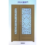 外玄關雙發門花藝術門2814 , 大亞金屬工程有限公司