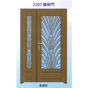 外玄關鑄鋁花藝術門2107,大亞金屬工程有限公司