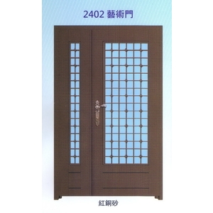 外玄關鑄鋁花、扁鋼花藝術門2402,大亞金屬工程有限公司