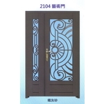 外玄關鑄鋁花、扁鋼花藝術門2104 , 大亞金屬工程有限公司