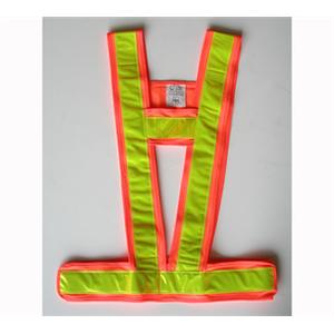 日式無網反光背心-反光條黃／包邊布螢光橙 , 晶順工業有限公司