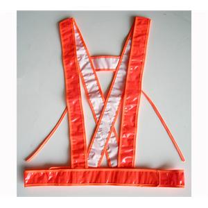 日式簡式無網反光背心-反光條橘／包邊布橘 , 晶順工業有限公司