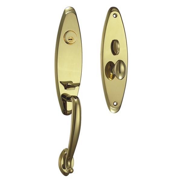 純銅機械大門鎖插芯鎖 HS-1009 PVD,億加企業股份有限公司