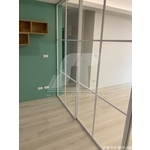 白鋁框玻璃懸吊滑門 , 昕采玻璃有限公司