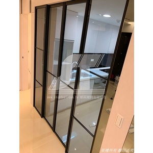 黑框鋁製玻璃推拉門,昕采玻璃有限公司