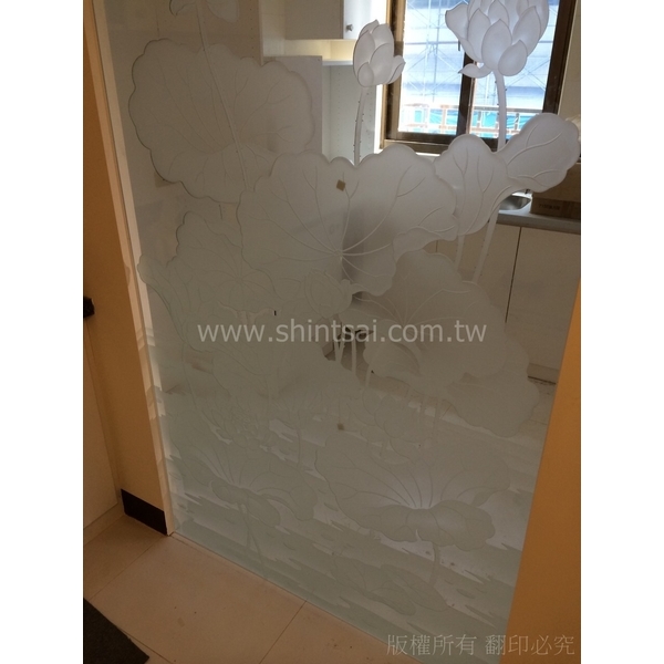 立體噴砂玻璃 雕刻玻璃 玻璃隔間   膠合玻璃  白膜玻璃