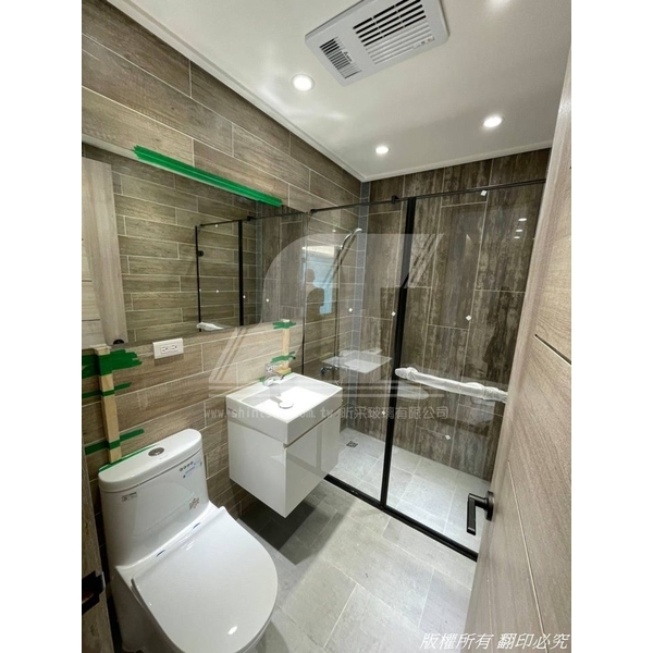 乾溼分離 一字型淋浴間 L型淋浴間 黑框淋浴間玻璃