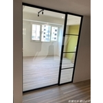 鋁框玻璃隔間 鋁框推拉門 廚房隔間門 玻璃拉門 懸吊式玻璃拉門 書房拉門 - 昕采玻璃有限公司