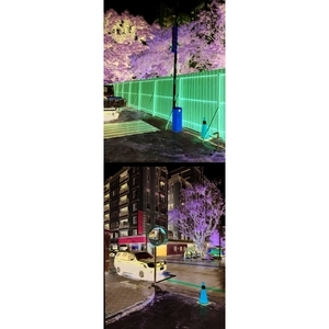 瑞助營造 電動柵欄機NB-350及反射鏡工程