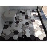 立體磚牆【 菱形磚白黑】  , 新永興磁磚建材行