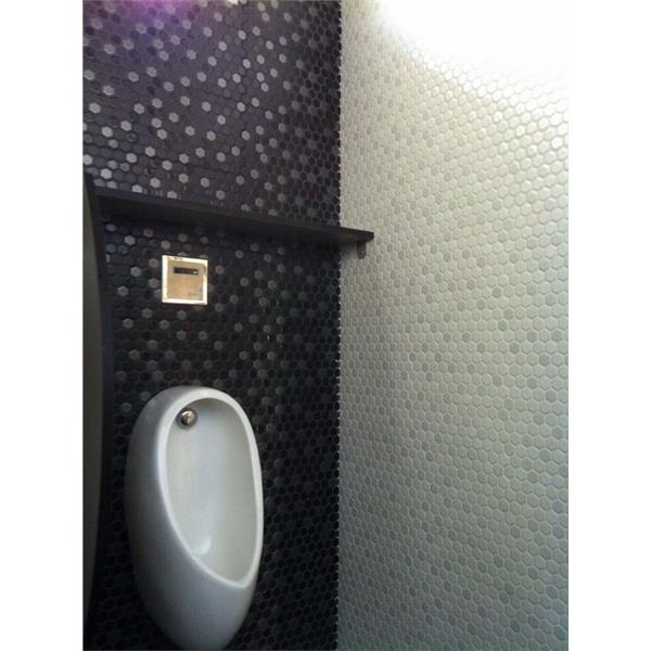 【新永興磁磚】浴室設計黑白系列馬賽克實景,新永興磁磚建材行