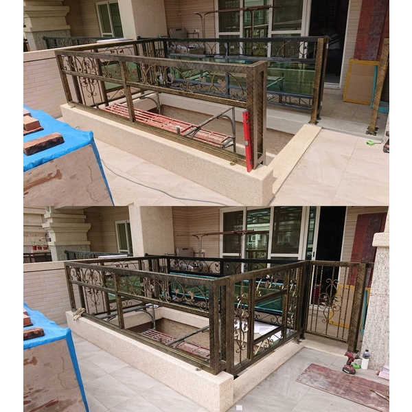 鍛造欄桿 部分修改 安裝-興泰工程行