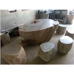 創意茶盤石桌椅1