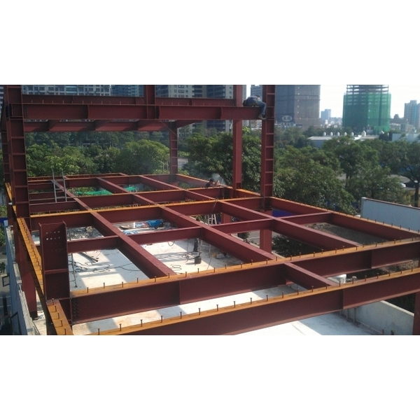 噴砂+磷酸鋅底漆後吊裝