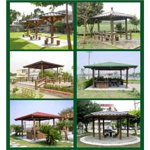 預鑄RC仿木系列-仿木涼亭 , 三榮建材工業股份有限公司