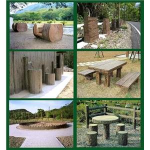 預鑄RC仿木烤肉爐、五連樁、桌椅、路緣石 , 三榮建材工業股份有限公司