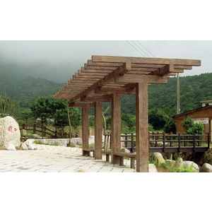 淺仿木方格花架 , 三榮建材工業股份有限公司