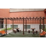 桃園平鎮櫻花木花架、桌椅工程 - 三榮建材工業股份有限公司