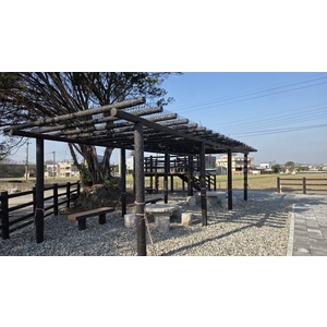 仿櫟木花架座椅