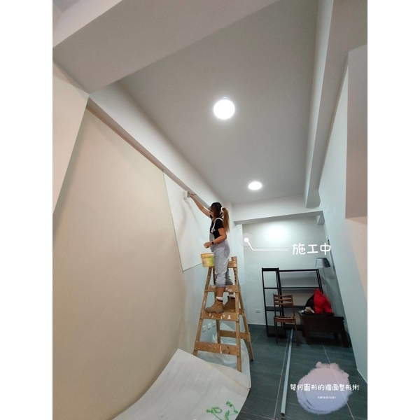 透天雙車庫-造型拼色牆