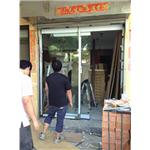 門框+玻璃+自動門完工 - 豪品自動門工程有限公司