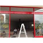 紅烤漆鋁製自動門-施工前 - 豪品自動門工程有限公司