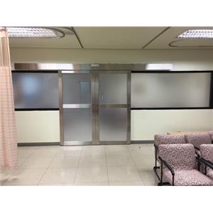 不銹鋼毛絲面爽開自動門