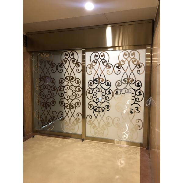 鍍鈦不鏽鋼鈦鏡玻璃自動門