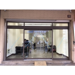 烤漆-咖啡玻璃自動門