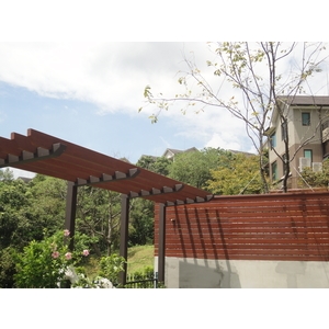 南洋櫸木花架 木圍籬