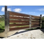 不鏽鋼 黃金柚木 雙開門 - 尼可企業社