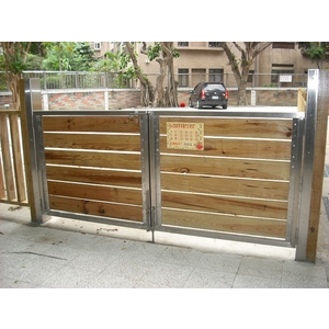 不鏽鋼 南方松 雙開門