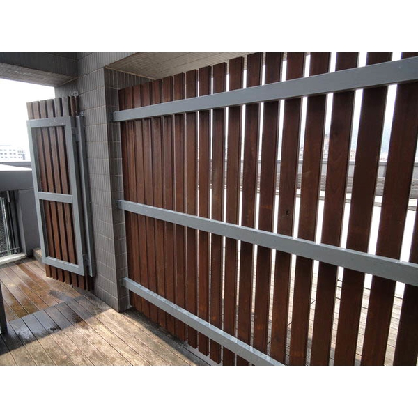 鋼構金檀木木圍籬 鋼構金檀木木圍籬,尼可企業社
