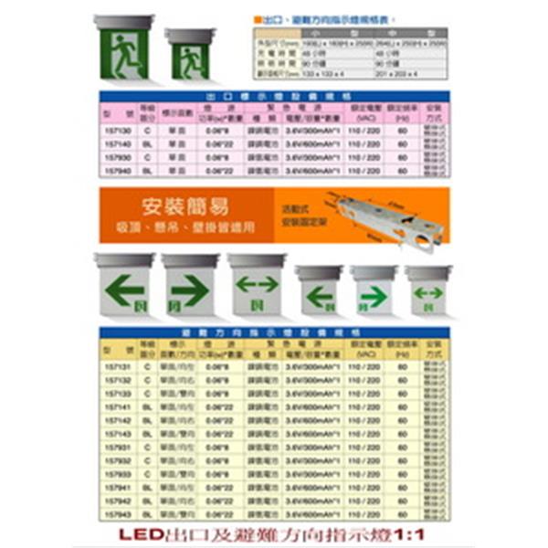 LED出口標示燈及避難方向指示燈,世勝防災設備工程有限公司