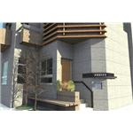 住宅入口修正後透視圖 - 陳孟男建築師事務所