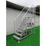踏台附加扶手和護欄、爬梯、鋁製階梯、無塵室踏台踏台-千萬里企業有限公司