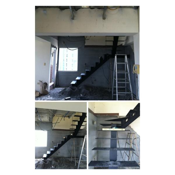 高雄北區-林宅-龍骨梯工地照,千綵胤空間設計有限公司